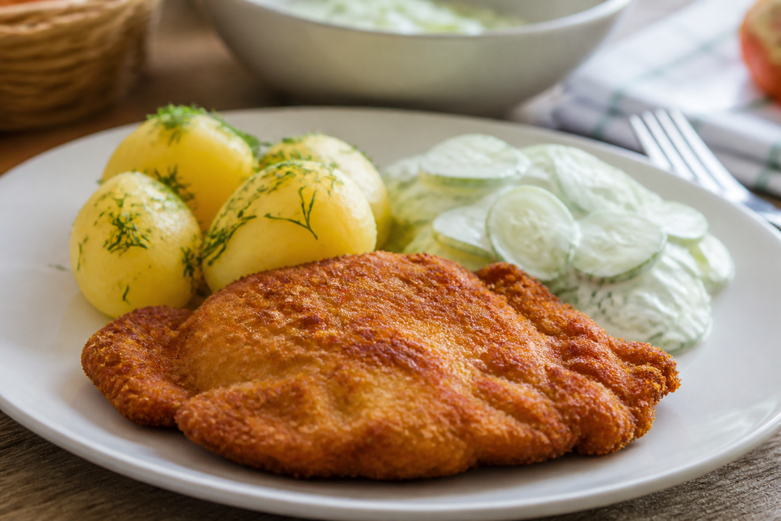 Kotlet Schabowy with Potatoes