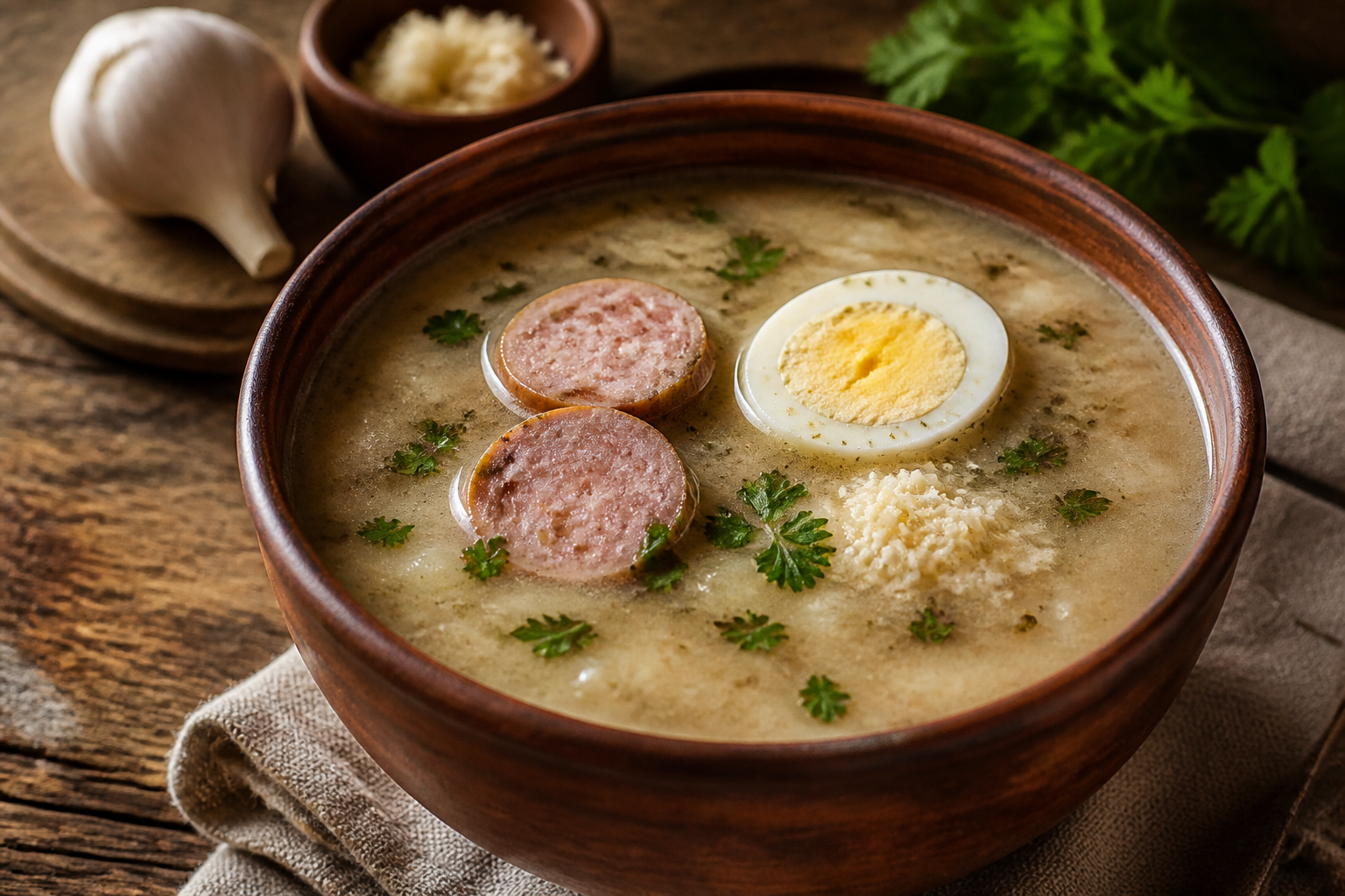 Żurek with White Sausage